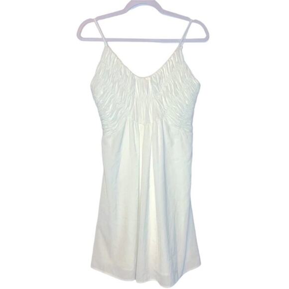 Chelsea28 White Smocked Mini Dress Adjustable Straps Lined Small NWT - Picture 2 of 5